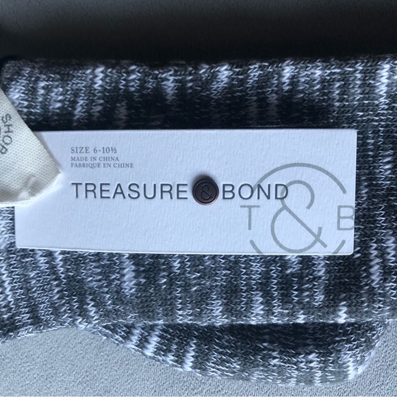 Treasure & Bond ~ Over The Calf Socks ~ Grey White Mix ~ Brand New! - Picture 7 of 9